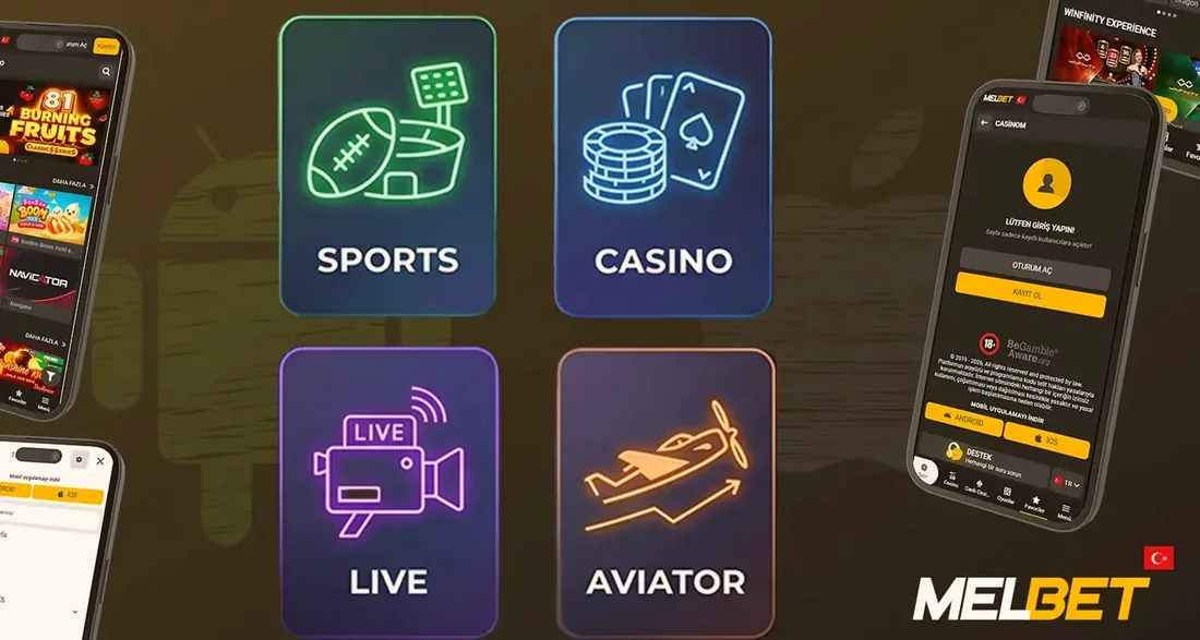 Melbet bölümleri: spor, casino, canlı yayın ve Aviator